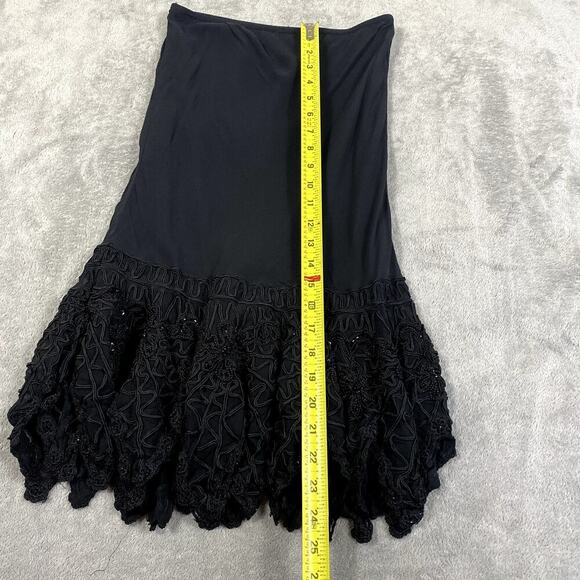 Vintage Sue Wong Nocturne Women's 4 Silk Beaded Fairy Gothic Skirt - Picture 6 of 6